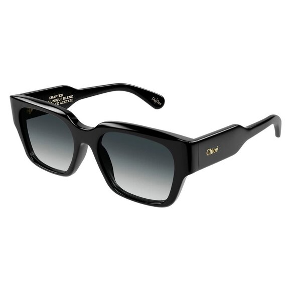 New CHLOE Black Square CH0190S 001 Sunglasses Women - Picture 1 of 3
